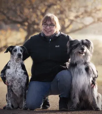 Anke Albert mit Hund
