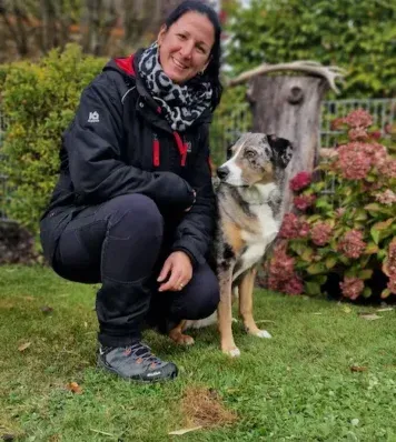 Silke Wagner mit Hund